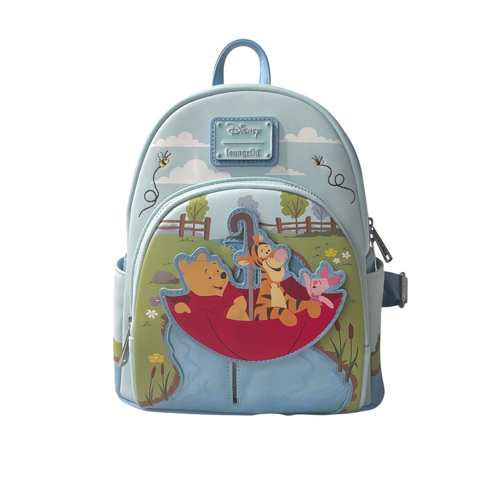 Loungefly Disney Winnie the Pooh Friends Moveable Umbrella Mini Backpack NEW